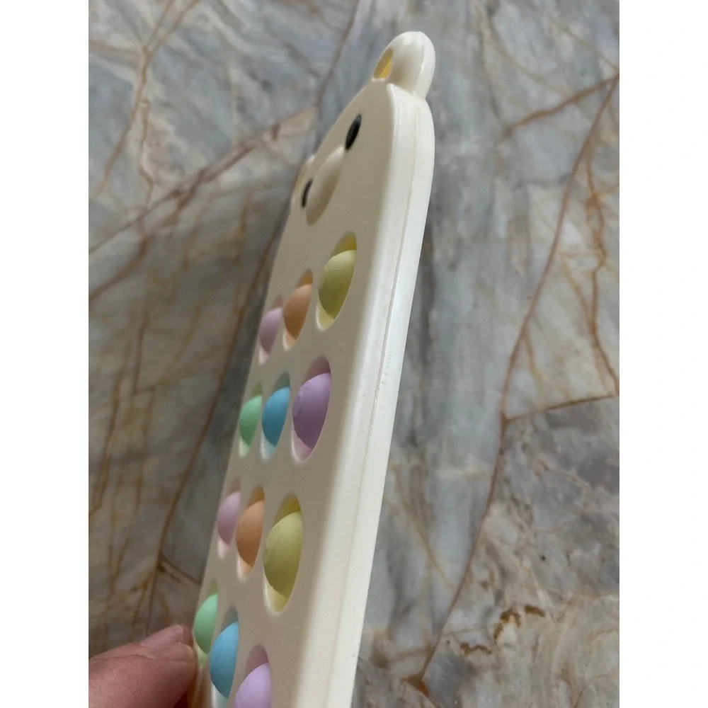 Cream Bear Pop Fidget‎ Toy Pastel Numbered Keypad Sensory Stress Relief Toy